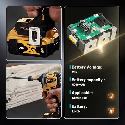DeWalt – Taladro de Impacto sin Escobillas 20V, DCD805 | Taladro Atornillador Eléctrico Multifunción con Batería de Litio Recargable