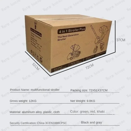 2025 NUEVO cochecito de bebé 4 en 1 carro asiento de coche cochecito de bebé multifuncional cochecitos plegables y portátiles de lujo