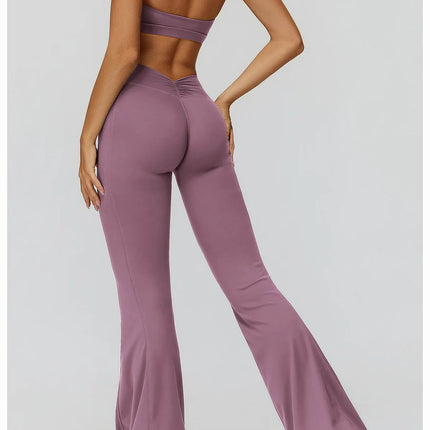 Bell-bottoms Pantalones de yoga con corte de bota de talle alto para mujer Leggings acampanados para entrenamiento y ropa casual Ropa deportiva cómoda y elegante