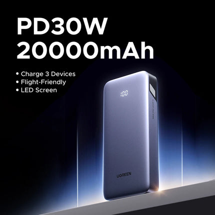 UGREEN 20000mAh PD 20W banco de energía carga rápida banco de energía portátil para iPhone 17 16 15 Pro Max Xiaomi teléfono batería externa 30W