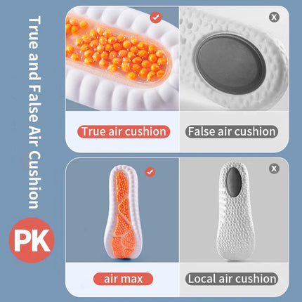 Nuevo cojín de plantilla deportiva de látex, plantillas cómodas para fascitis Plantar para pies, hombre y mujer, suela de zapato ortopédico, accesorios para correr