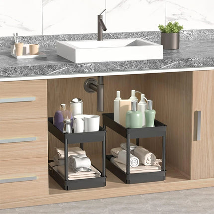 4-storey kitchen floor storage rack 1pc, multi-storey storage rack with wheels next to the bed of the living room and bedroom, living room and kitchen cart