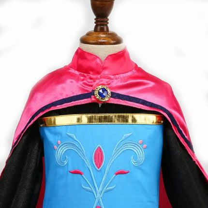Disney niñas Reina de la nieve Elsa coronación vestido de princesa elegante ropa de fiesta niños carnaval Frozen Girl Cosplay princesa tela