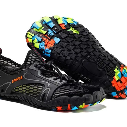 Zapatos deportivos de secado rápido para caminar en el agua, zapatos de playa transpirables, zapatos de malla para senderismo y correr, adecuados tanto para hombres y mujeres, Fitness al aire libre