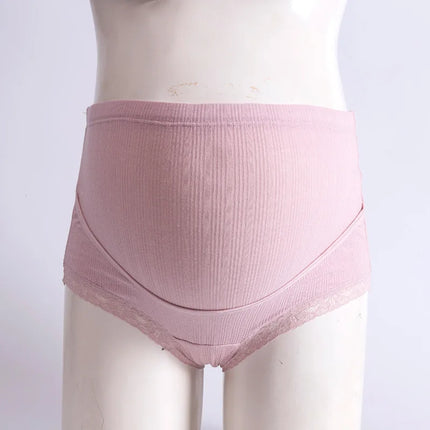 Ropa interior cómoda sin huellas para mujeres embarazadas, algodón puro, cintura alta y soporte ajustable para el vientre durante el embarazo