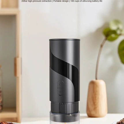 Cafetera eléctrica portátil de 20 BAR, molinillo de café 2 en 1, cafetera de viaje para coche y hogar, Camping al aire libre