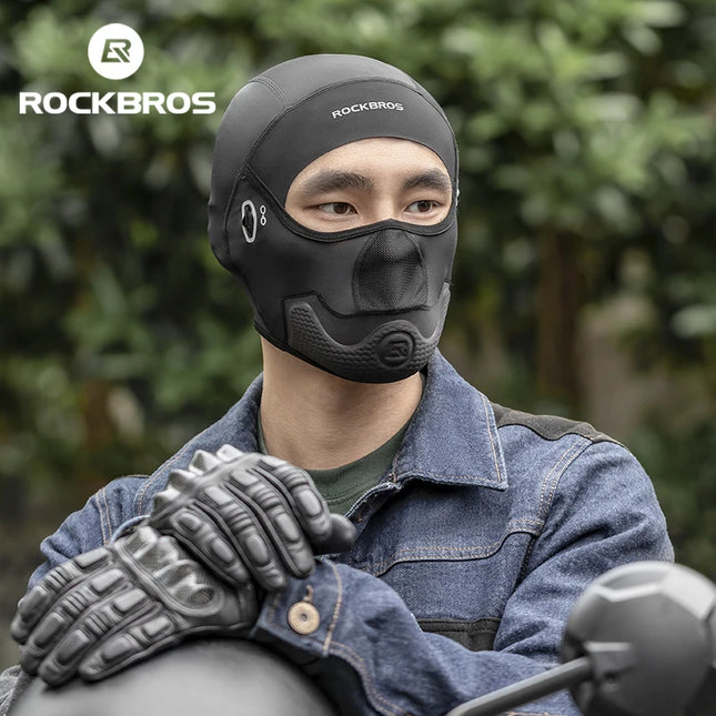 ROCKBROS-Sombrero de ciclismo, pasamontañas fresco de verano, protección UV, bufanda para bicicleta, senderismo, sombrero de seda de hielo, cubierta para la cara, forro para casco deportivo