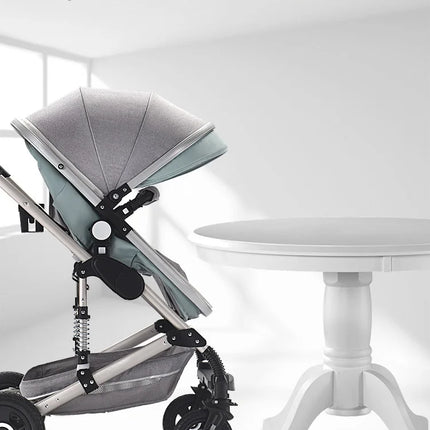 Cochecito de bebé multifuncional para recién nacido, cochecito de paisaje alto, cochecito de bebé 4 en 1 de doble cara con base de asiento de coche ISOFIX 739