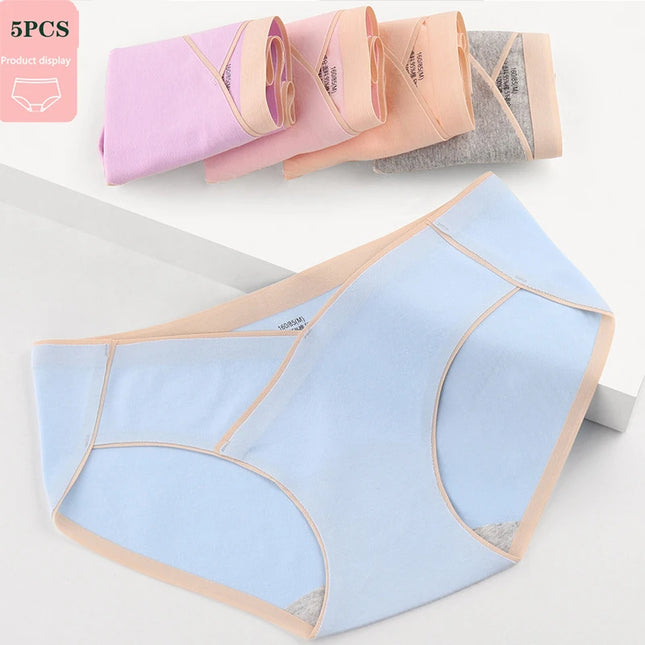 Bragas de maternidad de algodón de 5 uds, bragas para embarazadas de cintura alta, bragas ajustables con soporte para el vientre para mujeres embarazadas, bragas de Color sólido