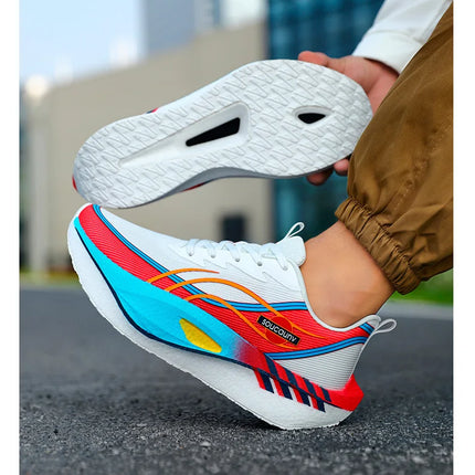 Zapatillas para correr para hombre, tabla de carbono, deportes especiales para maratón, transpirables, ligeras, cómodas zapatillas deportivas antideslizantes para mujer