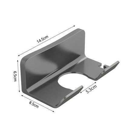 Soporte de almacenamiento para secador de pelo montado en la pared, no requiere perforación, accesorios multifuncionales para secador de pelo para baño, 1 Uds.