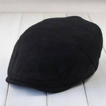 Gorro de hiedra de talla grande para hombre, gorro de cabeza grande para primavera, verano y otoño, boina de lino, gorros planos de lana para invierno, 55-59cm, 60-61cm