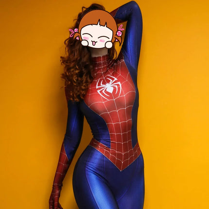 Mujer niñas PS4 juego Spiderman superhéroe Cosplay disfraz Halloween mono Zentai traje adulto mono