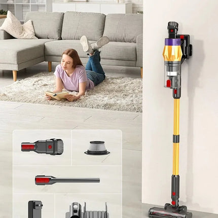 MPQU-aspiradora de mano inalámbrica V18, 550W, succión de 55kPa, batería extraíble, 3 modos de alimentación, escoba eléctrica