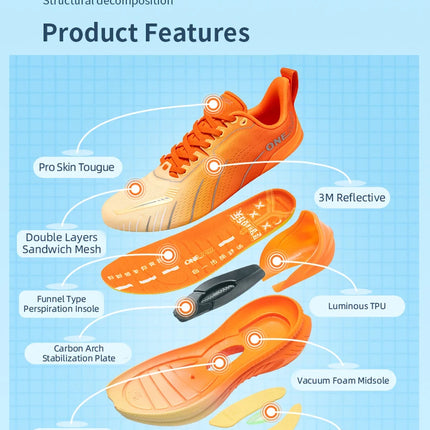 ¡Novedad de ONEMIX! Zapatillas de correr para hombre, zapatillas deportivas antideslizantes para mujer