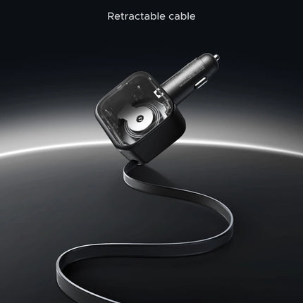 UGREEN 145W 90W 60W Cargador de coche 3 USB-C y 1 puertos USB-A PD QC4.0 Carga rápida con cable retráctil para iPhone 17 Pro MacBook