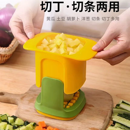 Vegetable Chopper Onion Dicing Artifact French Fries Slicer Kitchen Gadget Cucumber Potato Slicer Fruit Veggie Cutting Tool