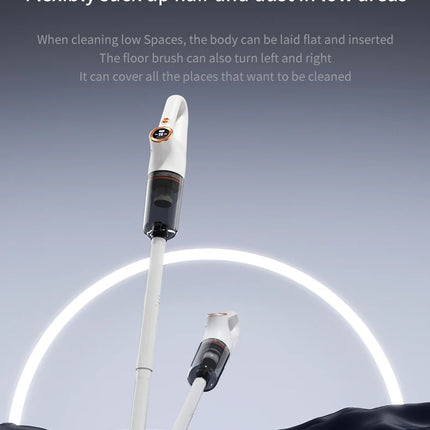 Aspirador inalámbrico: filtro Hepa húmedo y seco, tiempo de ejecución de 30 minutos, 180 °   Aspirador de varilla flexible, aspirador de mano para el hogar