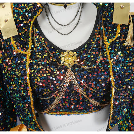 Disfraz de cazadores de demonios kpop para niños, disfraz de rumi para niñas, impresiones de rol de película, disfraces de Cosplay, disfraces de fiesta de Carnaval, conjunto Huntrix 2026