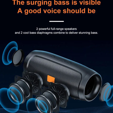 Altavoz Bluetooth TF USB altavoz doble estéreo al aire libre reproducción Tfusb transmisión de voz Fm Subwoofer altavoz inalámbrico portátil