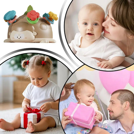 Juguete mordedor para bebés, juguete de dentición calmante en forma de oveja, actividad educativa, sonajero de agarre fácil para niños y niñas, viajes de aprendizaje