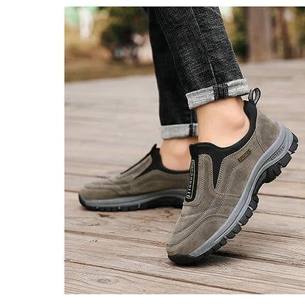 Zapatos deportivos informales antideslizantes para hombre, zapatos de senderismo resistentes al desgaste, zapatos planos cómodos para caminar a la moda para exteriores 2025, para hombre