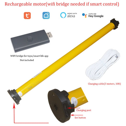 SmartMatters persianas opacas inalámbricas motorizadas para Windows Smart Zigbee Wifi Tuya Alexa Google Home Compatible