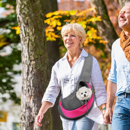 Portabebés para perros y mascotas, bandolera para viajes al aire libre, malla transpirable, bolsa con eslinga segura, capacidad de carga de 5 kg para perros y gatos