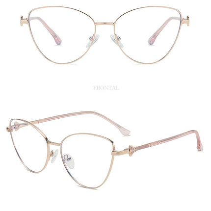 VICKY, nueva moda, Simple, ojo de gato, diseño de marco personalizado, gafas de lectura antiluz azul para mujer, prescripción personalizable