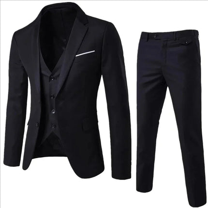 Trajes elegantes para hombre para boda, 3 piezas, 2 conjuntos de chaquetas, chaleco, pantalones, Blazers, traje clásico de negocios, traje Formal completo 2024