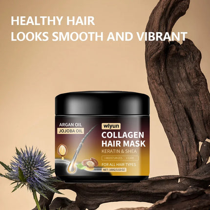 Mascarilla hidratante para el cabello con queratina, acondicionador suave y liso, Frizz, cuidado del cabello dañado, reparación del cabello dañado, restauración de brillo