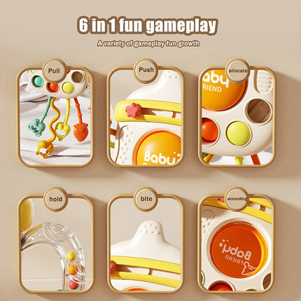 Juguete masticable para bebés en forma de botella de leche; Cuerda de sonajero para aliviar la dentición y desarrollar temprano