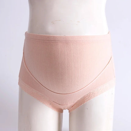Ropa interior cómoda sin huellas para mujeres embarazadas, algodón puro, cintura alta y soporte ajustable para el vientre durante el embarazo