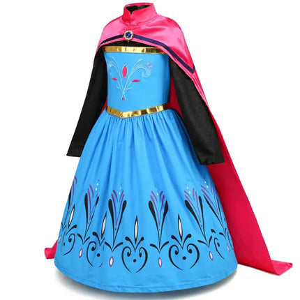 Disney niñas Reina de la nieve Elsa coronación vestido de princesa elegante ropa de fiesta niños carnaval Frozen Girl Cosplay princesa tela