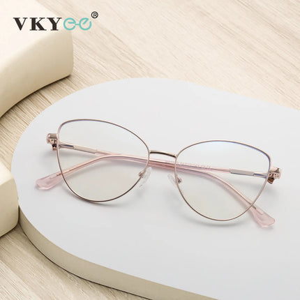 VICKY, nueva moda, Simple, ojo de gato, diseño de marco personalizado, gafas de lectura antiluz azul para mujer, prescripción personalizable