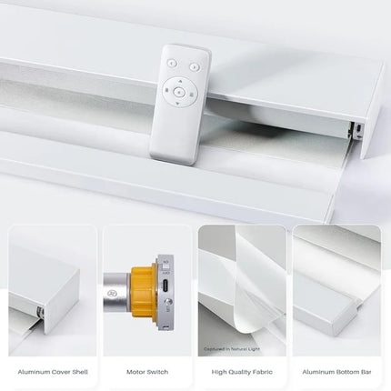 Precio de fábrica persianas de Control Wifi 100% poliéster doble tela conectar Alexa Google Homekit Motor persianas automáticas de cebra para el hogar