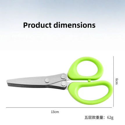 New kitchen cutting stainless steel multi-layer scallion scissors with three to five layers of creative home vegetable scissors