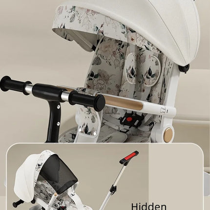 Trciclos de bebé, cochecito triciclo multifuncional 4 en 1 de alta calidad para niños de 2 a 4 años, regalos gratis para usted