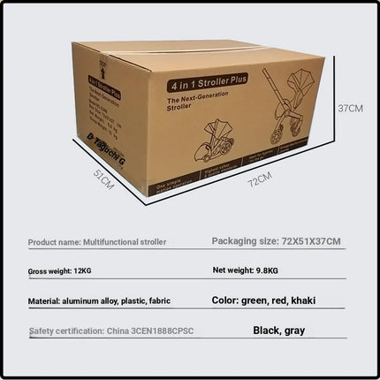 Cochecito de bebé multifuncional 4 en 1, carrito Convertible para recién nacido, asiento de seguridad, Combo, cochecito de bebé plegable