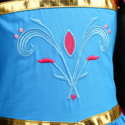 Disney niñas Reina de la nieve Elsa coronación vestido de princesa elegante ropa de fiesta niños carnaval Frozen Girl Cosplay princesa tela