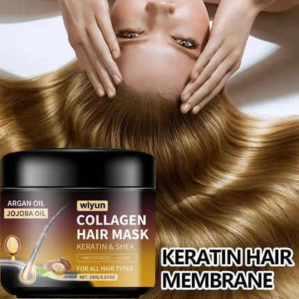 Mascarilla hidratante para el cabello con queratina, acondicionador suave y liso, Frizz, cuidado del cabello dañado, reparación del cabello dañado, restauración de brillo