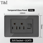 2US-CAT5 / Glass Grey