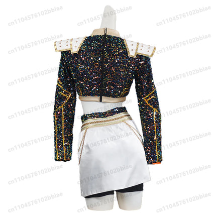 Disfraz de cazadores de demonios kpop para niños, disfraz de rumi para niñas, impresiones de rol de película, disfraces de Cosplay, disfraces de fiesta de Carnaval, conjunto Huntrix 2026