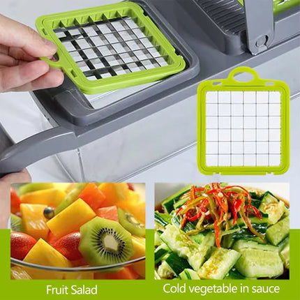 Multifunctional Vegetable Chopper Handle Food Grate Food Chopper Vegetable Slicer Dicer Cut 14/16 in 1 Kitchen Items Cocina