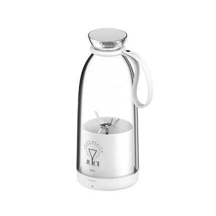 Exprimidor portátil de 500ml, mezclador de frutas inalámbrico recargable, botella de jugo fresco, licuadora, 6 cuchillas, batido de alimentos, taza trituradora de hielo, 2400mAh