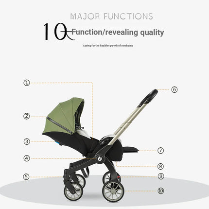 Cochecito de bebé multifuncional 4 en 1, carrito Convertible para recién nacido, asiento de seguridad, Combo, cochecito de bebé plegable