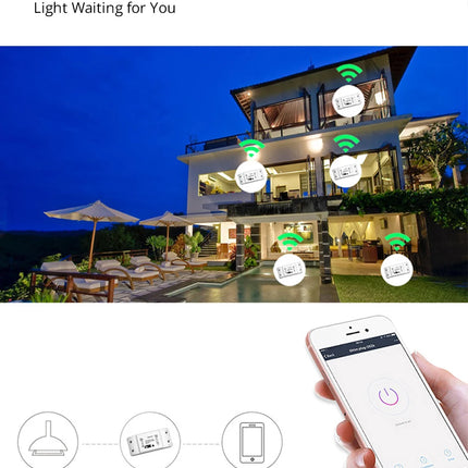 Interruptor Inteligente Tuya WiFi – Control de Luz Inalámbrico con App, Voz y Temporizador