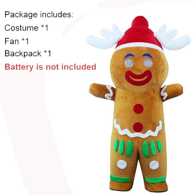 SAYGO-Disfraz inflable de Papá Noel, muñeco de nieve, mascota, disfraz de adulto, disfraz de mascota kawaii para fiesta de Navidad, disfraces de Carnaval