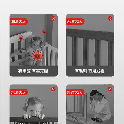 Cama de empalme grande para recién nacido, mecedora de bebé bb, cuna para niños, multifuncional, móvil y plegable