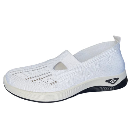 Zapatos de mujer, zapatillas transpirables de Color sólido, zapatillas informales de verano para mujer, zapatos informales de punto bajos, zapatos para mamá